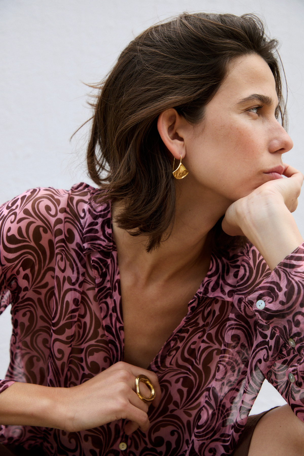 BILOBA GOLD EARRINGS