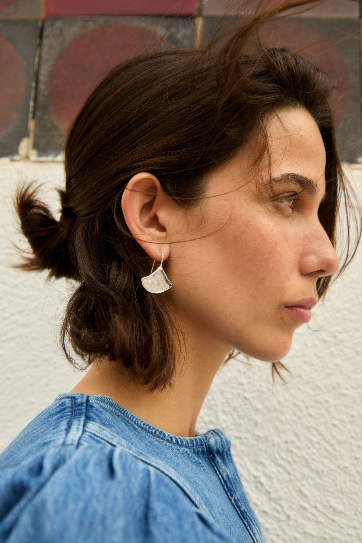 BILOBA SILVER EARRINGS