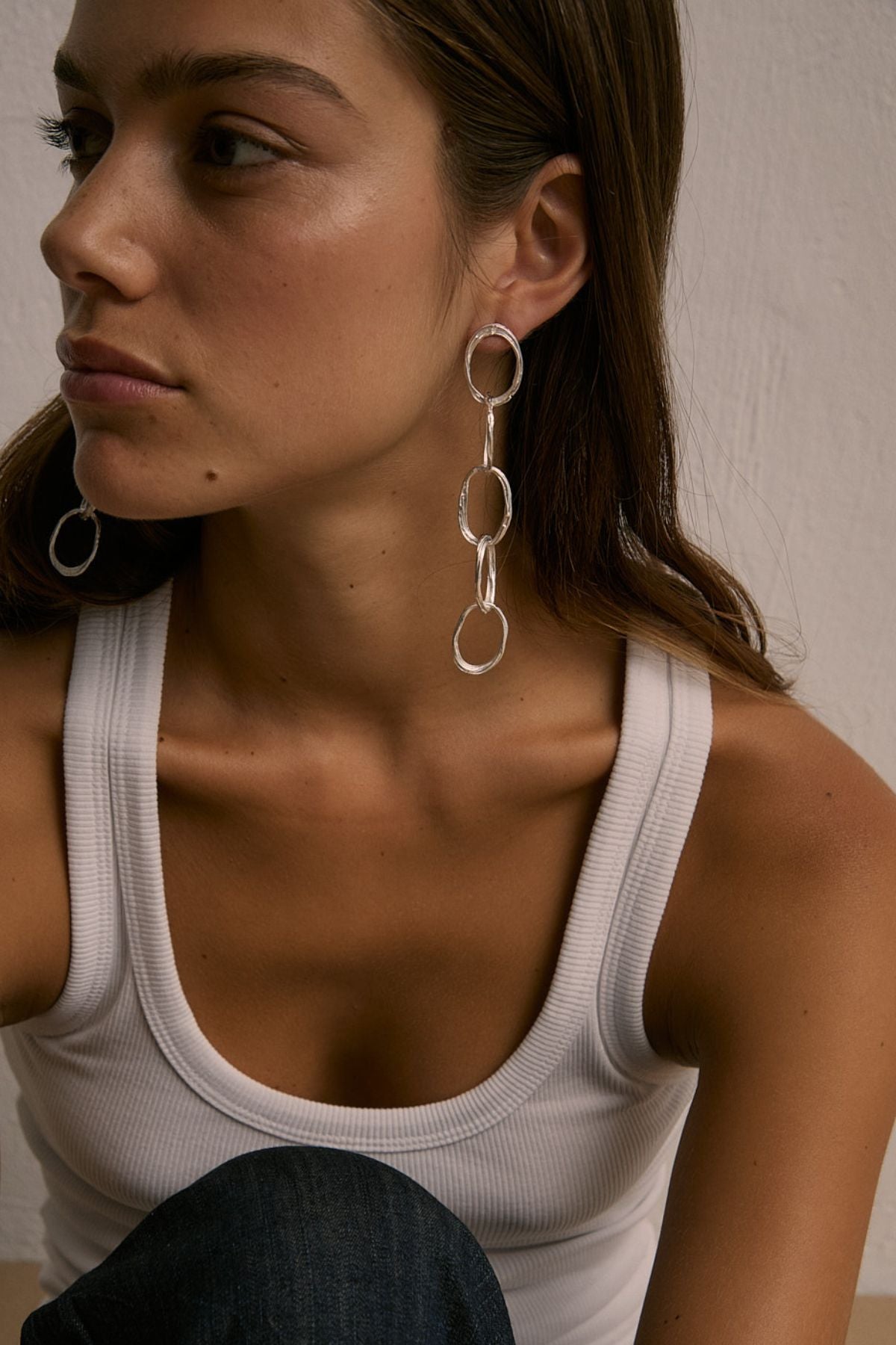 CASPIO PENDIENTES PLATA