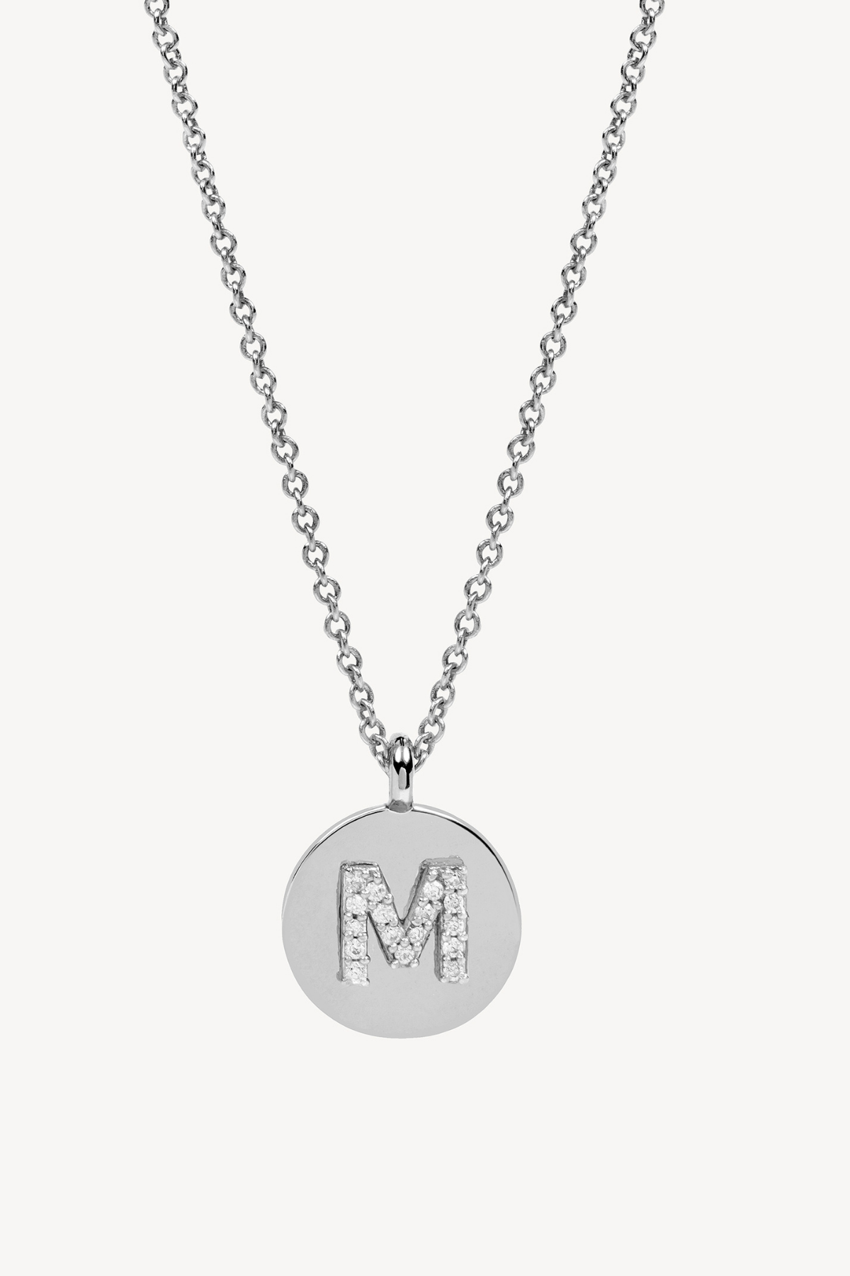 SILVER LETTER NECKLACE