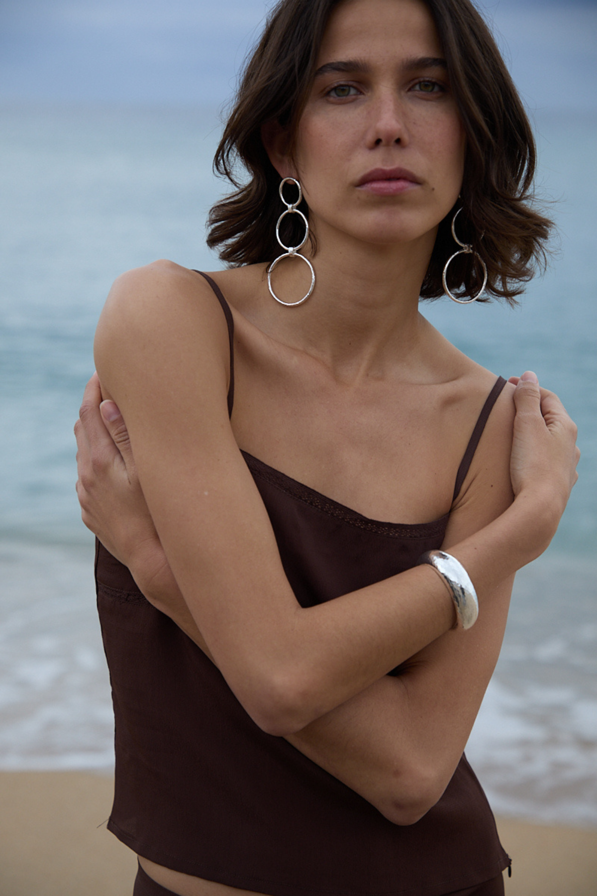 MARS PENDIENTES PLATA