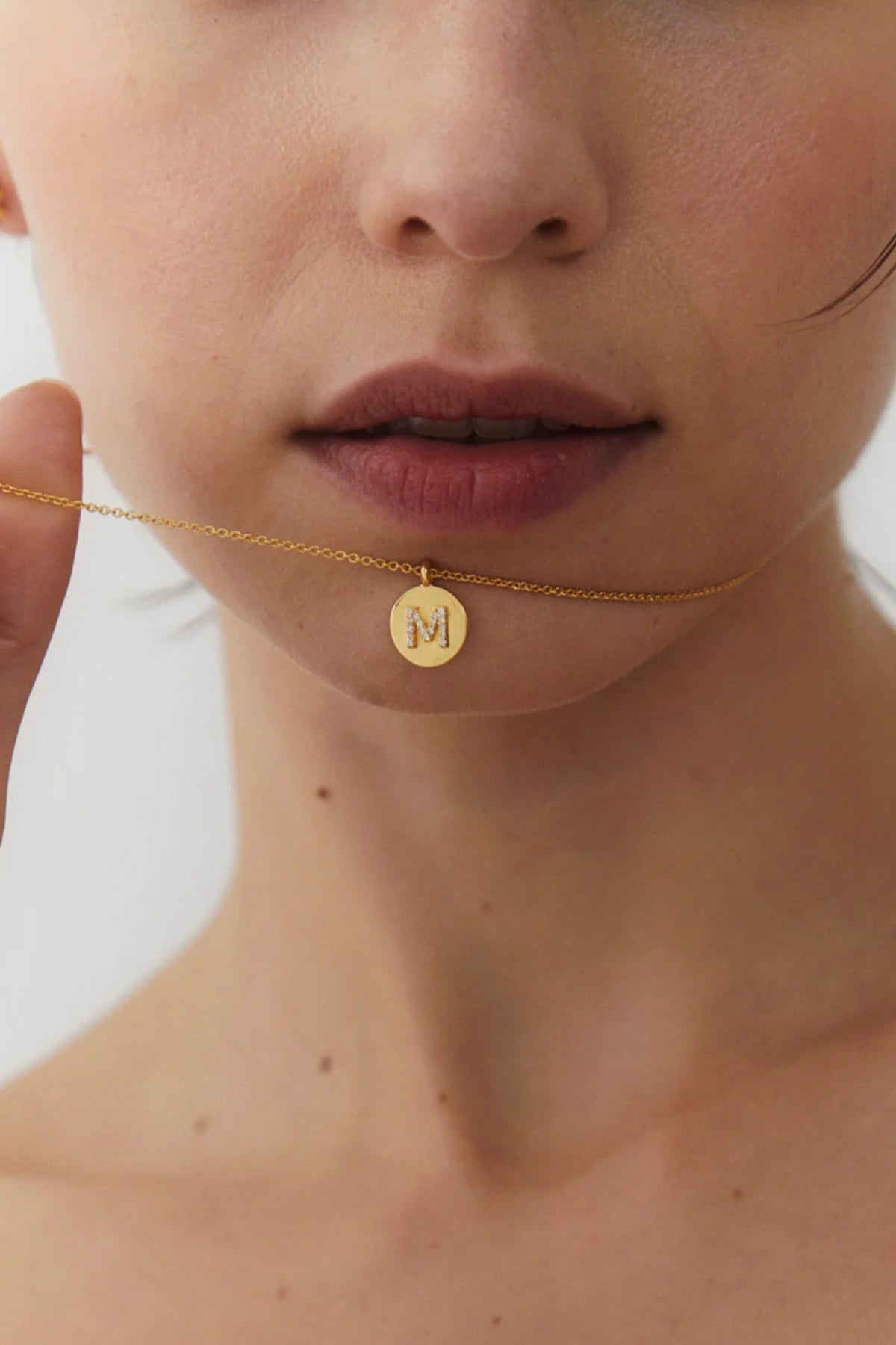 SILVER LETTER NECKLACE