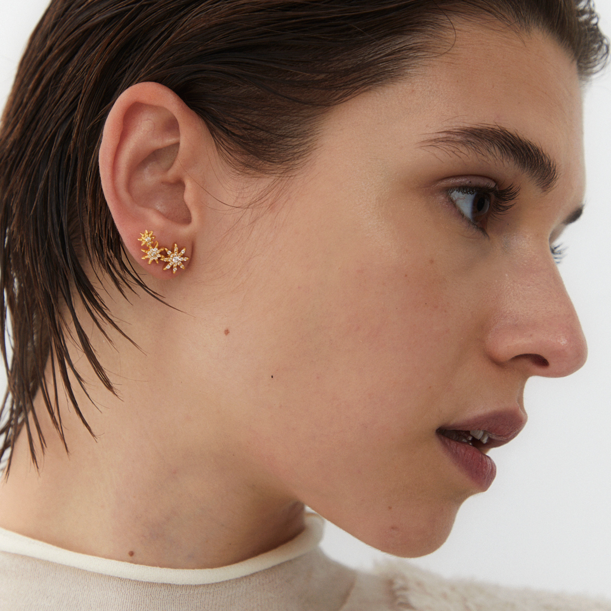 GALAXY PENDIENTES ORO