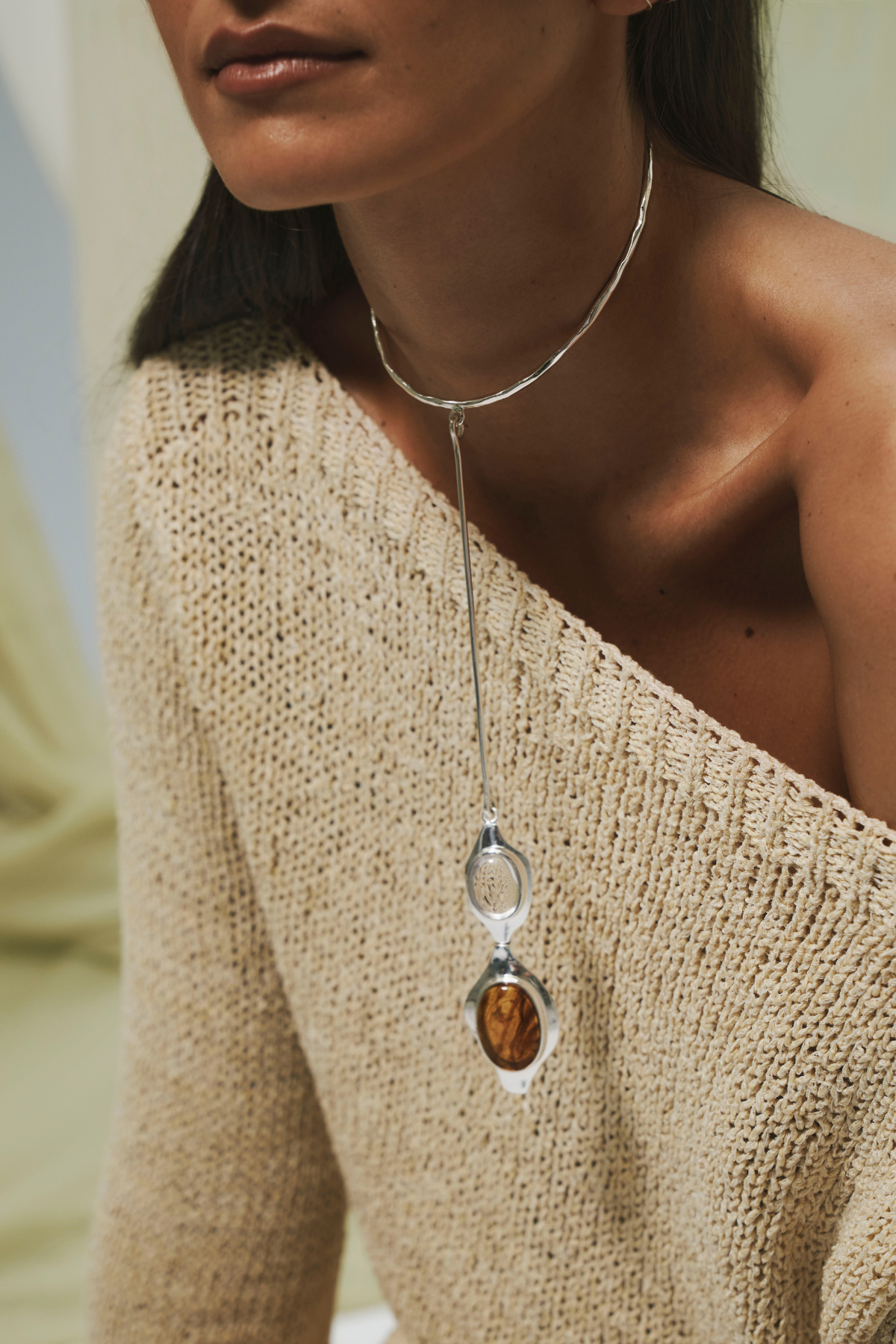 POMELO SILVER NECKLACE